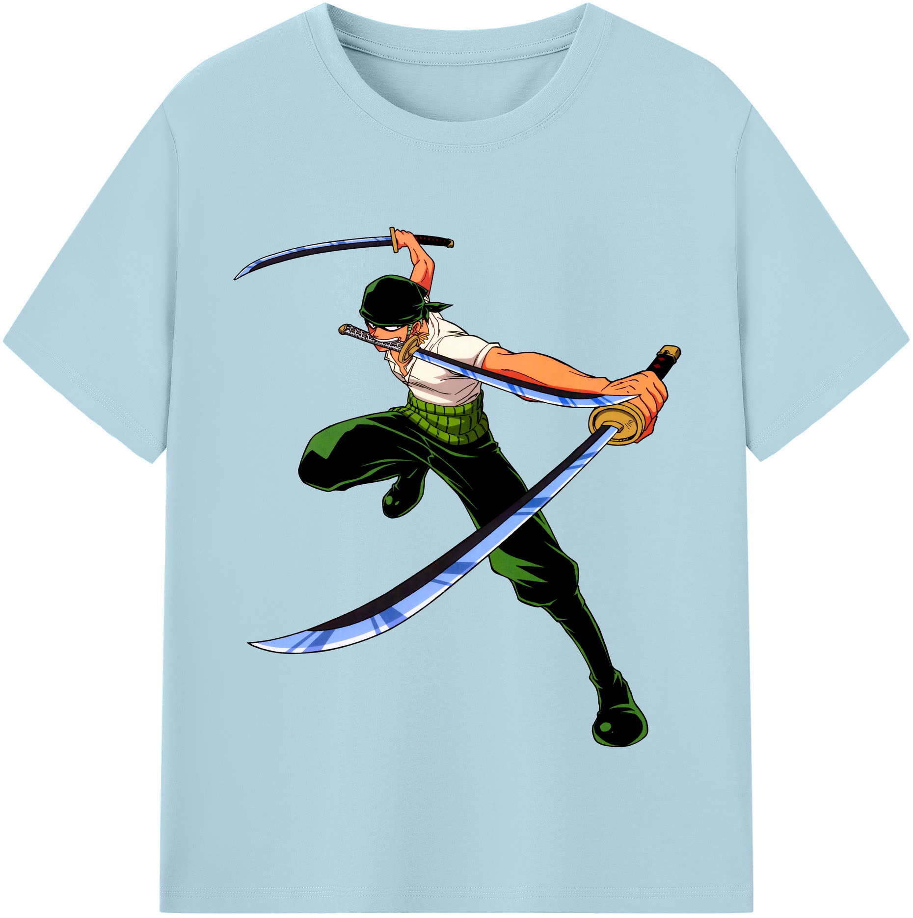ワンピース ロロノア・ゾロ ONE PIECE Roronoa Zoro 綿100％半袖Tシャツ（フロントプリント）